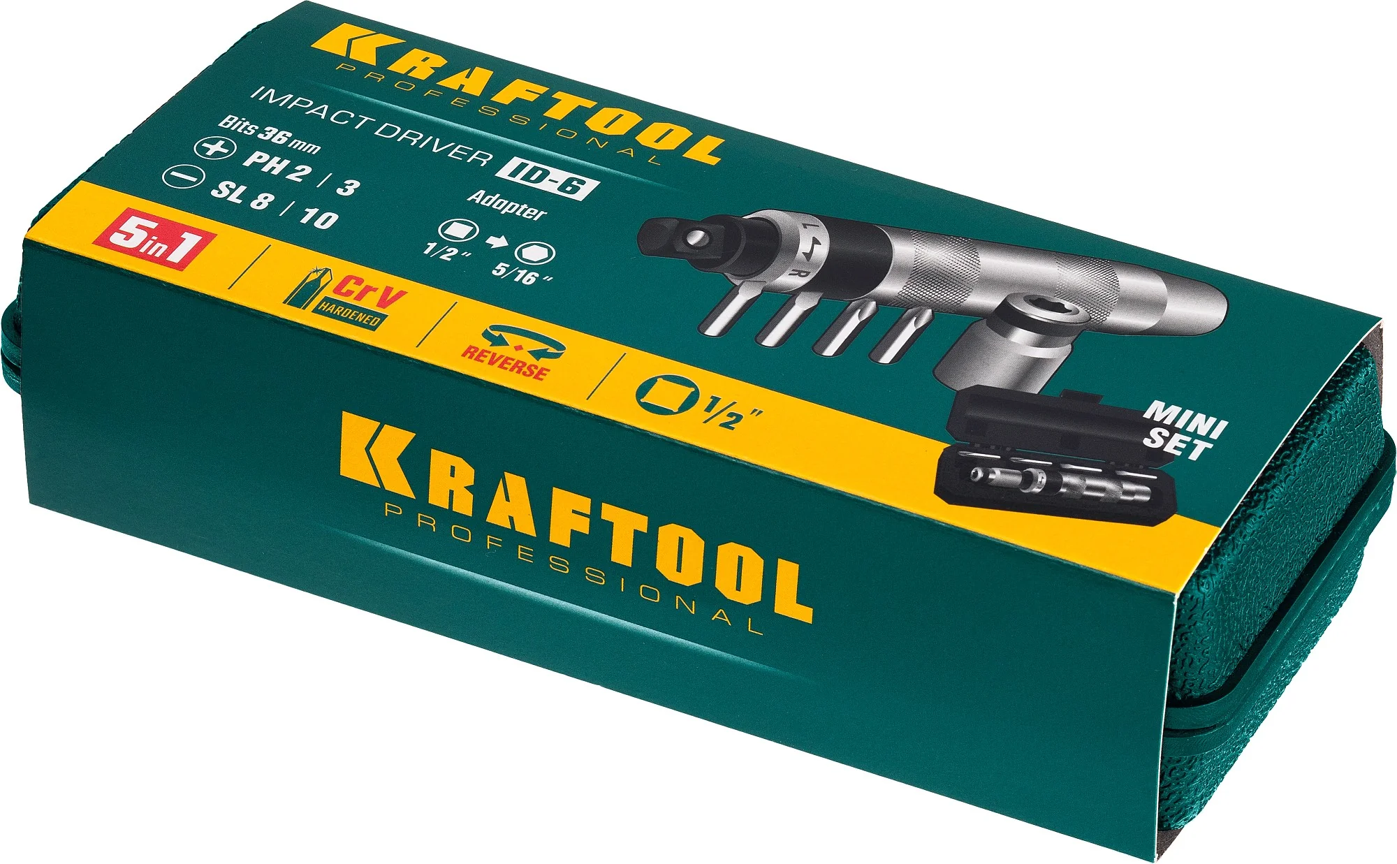 Ударно-поворотная отвертка KRAFTOOL ID-6, 6 предм. (25555)