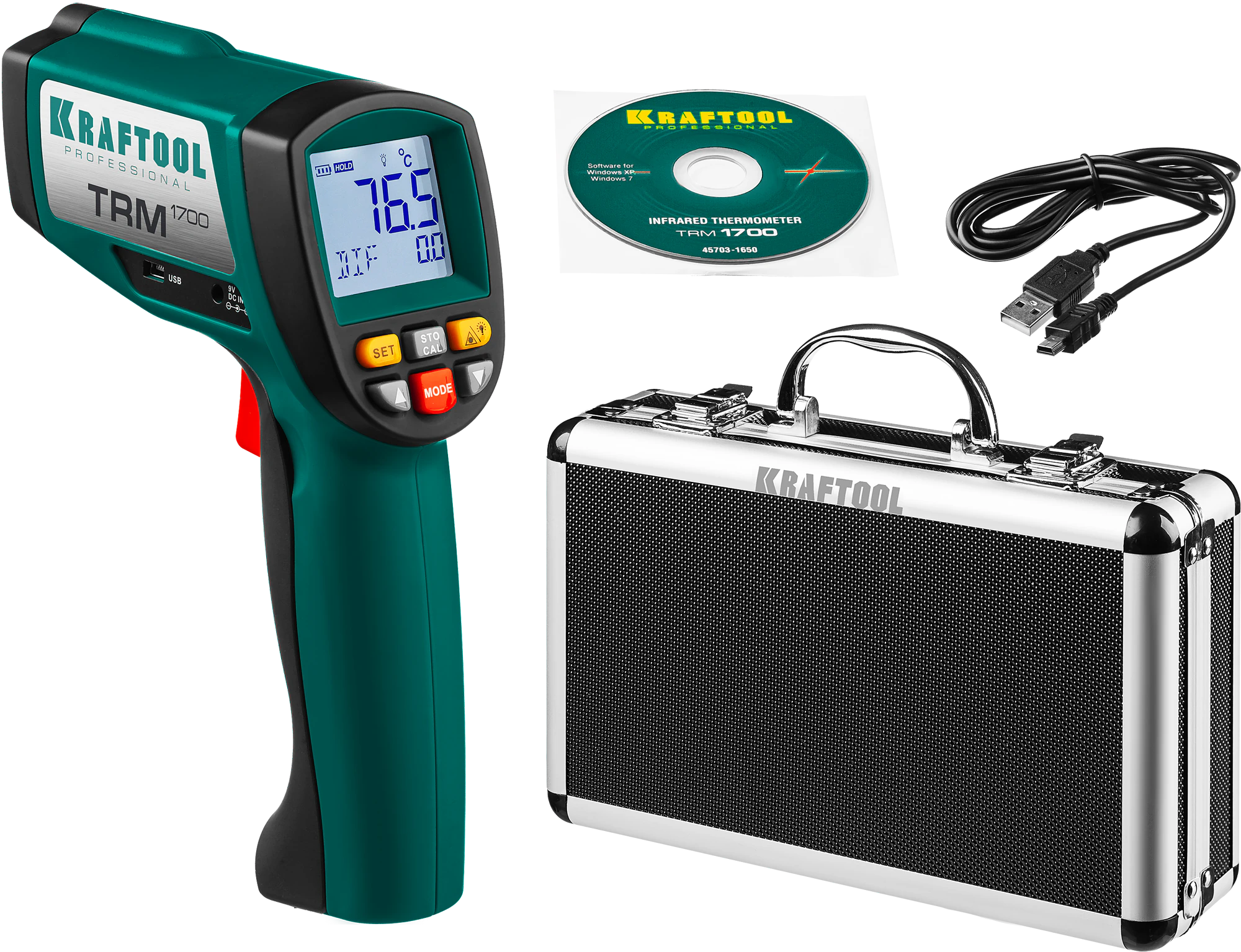 Пирометр инфракрасный KRAFTOOL -30° +1650°С (45701-1650)