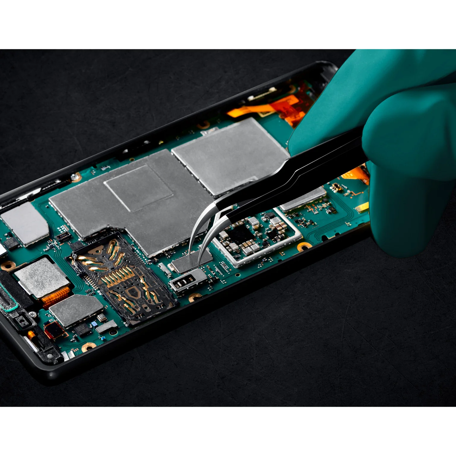 Антистатический антимагнитный прецизионный пинцет KRAFTOOL изогнутый, 116 мм (222126)