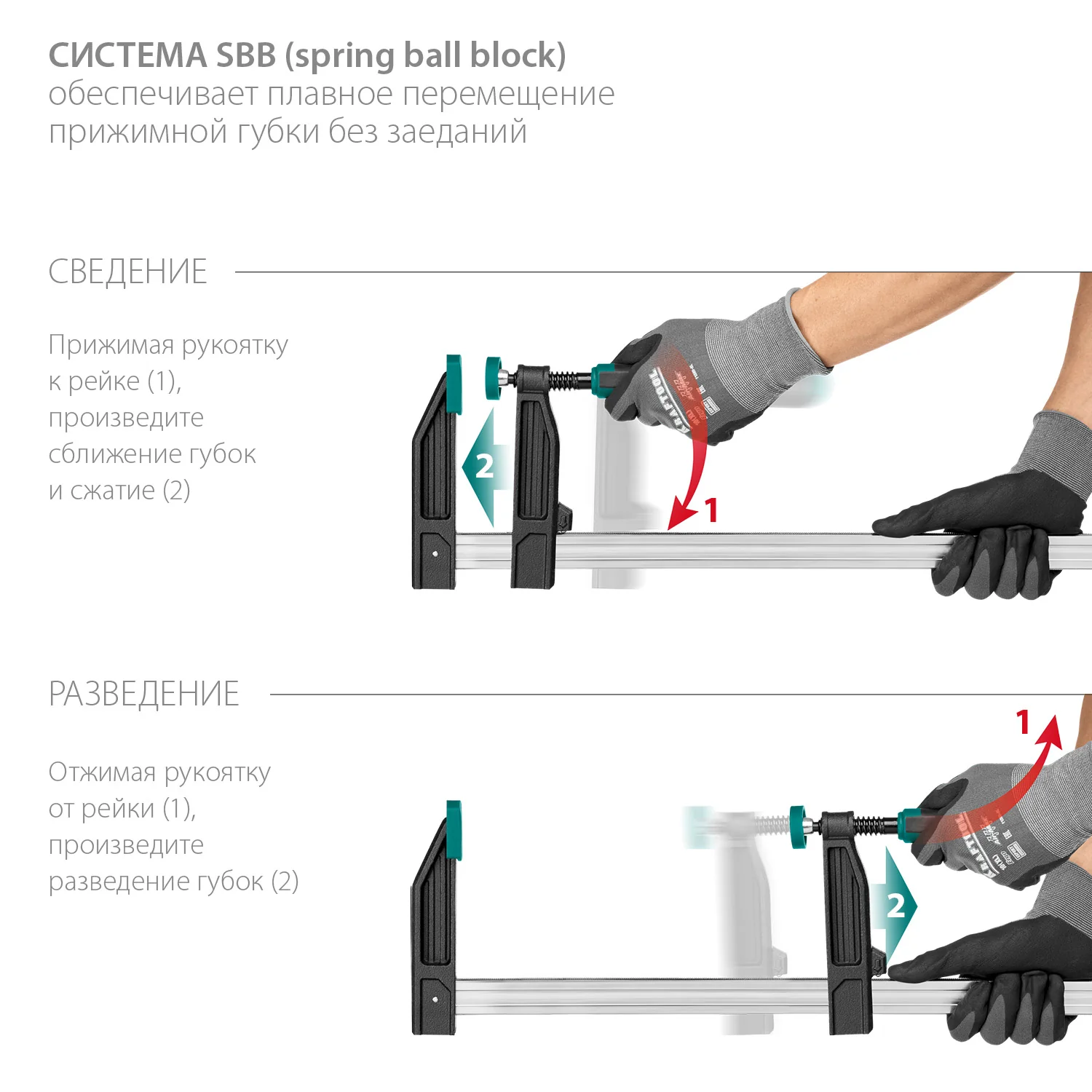 Струбцина F KRAFTOOL MF-500/120, 120 х 500 мм (32011-120-500)