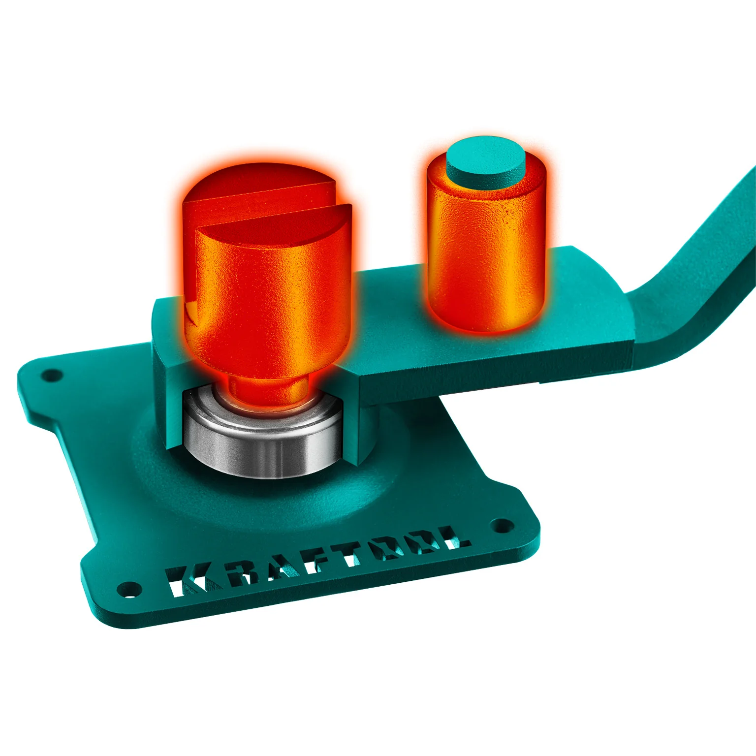 Станок для гибки арматуры KRAFTOOL 12 E, острый гиб, на подшипнике, ручной (23303)