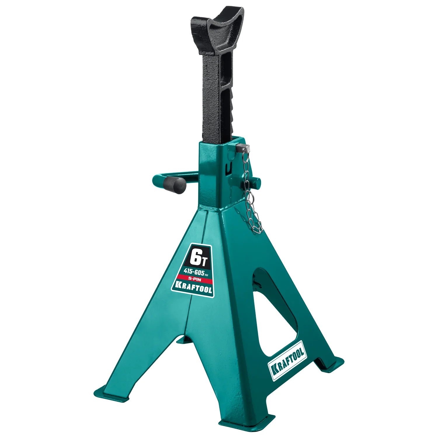 Подставка страховочная усиленная KRAFTOOL 6 т, 415 - 605 мм, со штифтом (43465-6)