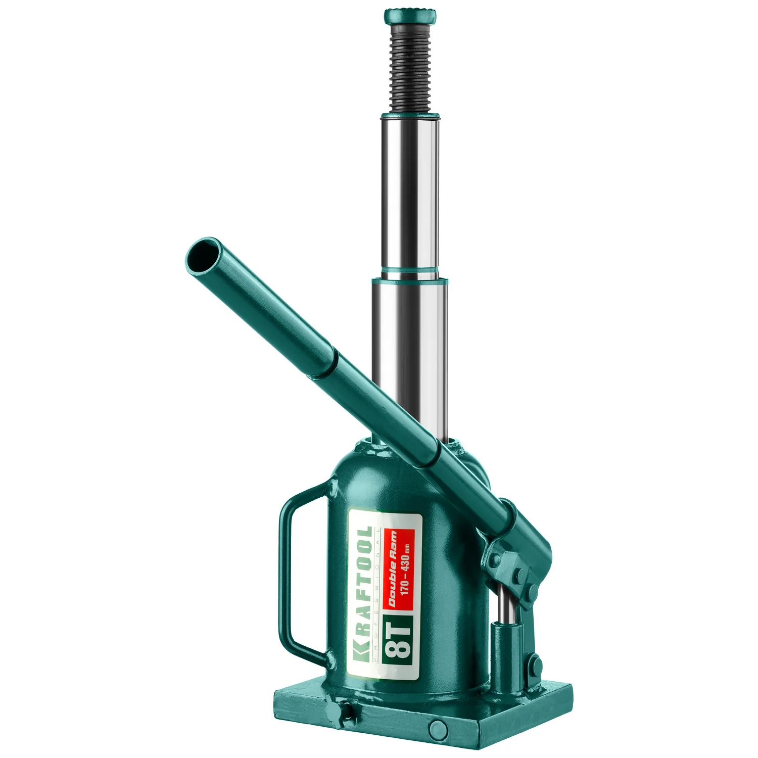 Домкрат бутылочный двухштоковый KRAFTOOL 8 т, 170 - 430 мм, с увеличенным подъемом (43463-8)