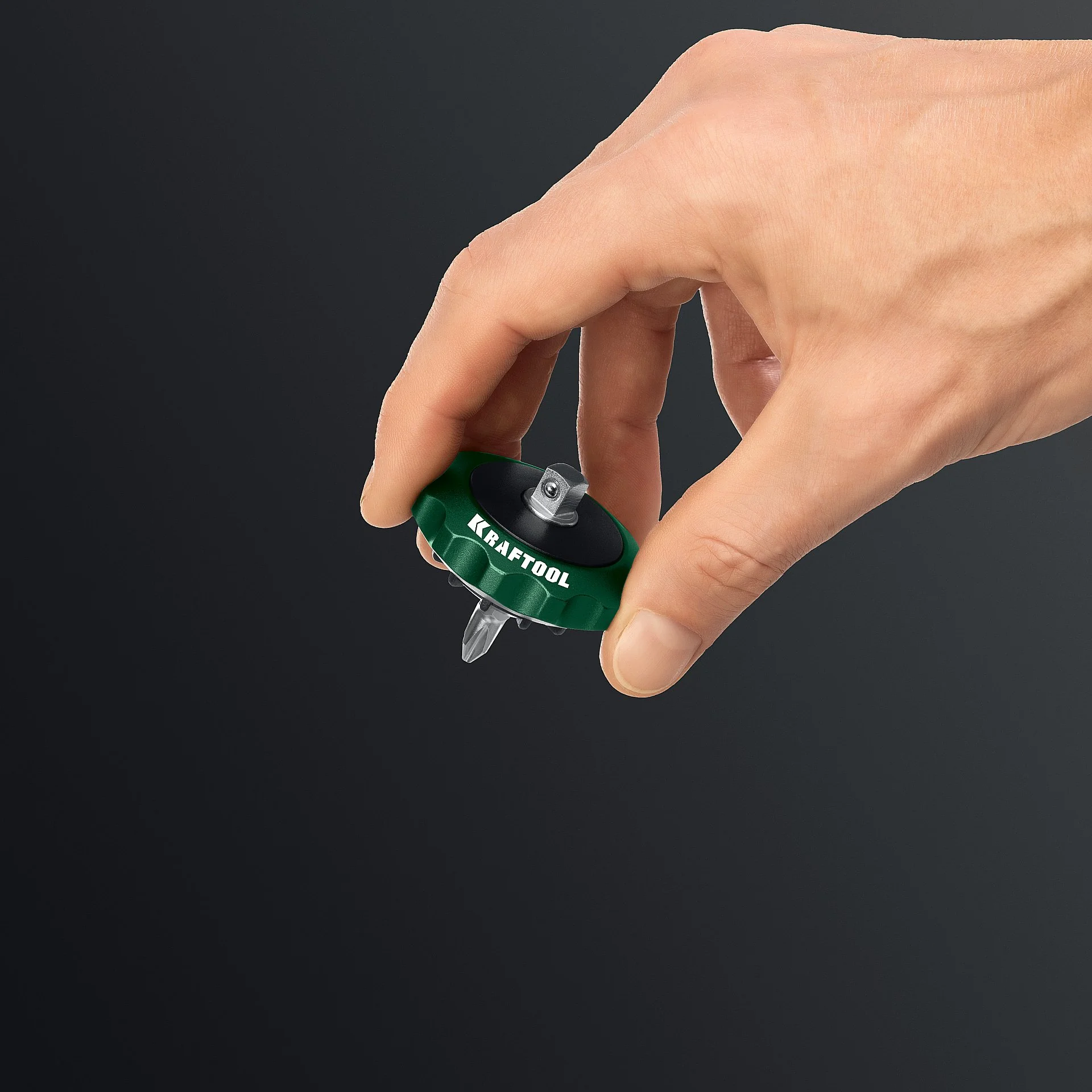 Суперкомпактная реверсивная трещотка для бит и головок KRAFTOOL SPACE Ratchet (25890)