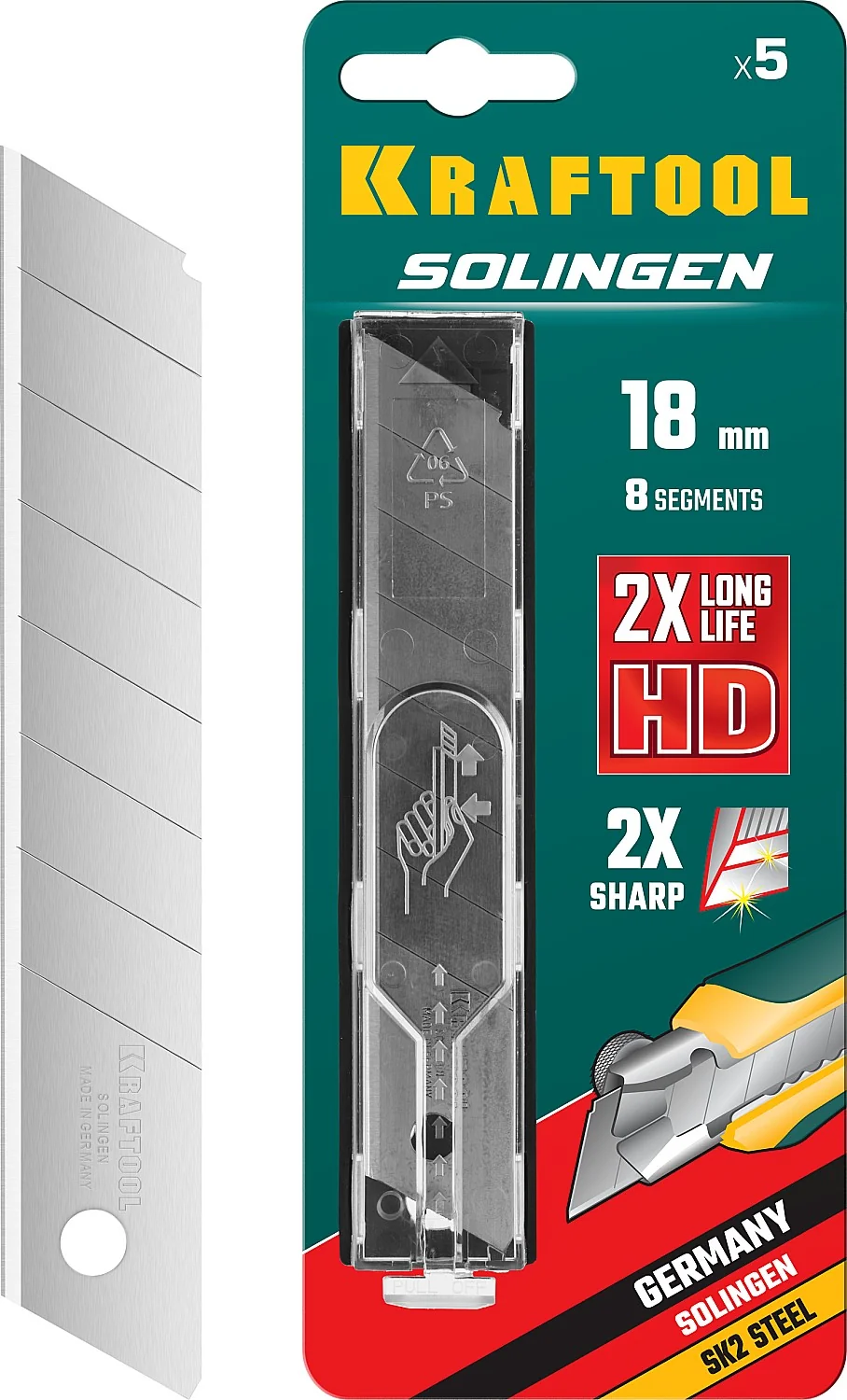 Лезвия сегментированные KRAFTOOL 18 мм, 5 шт (09605-18-S5)