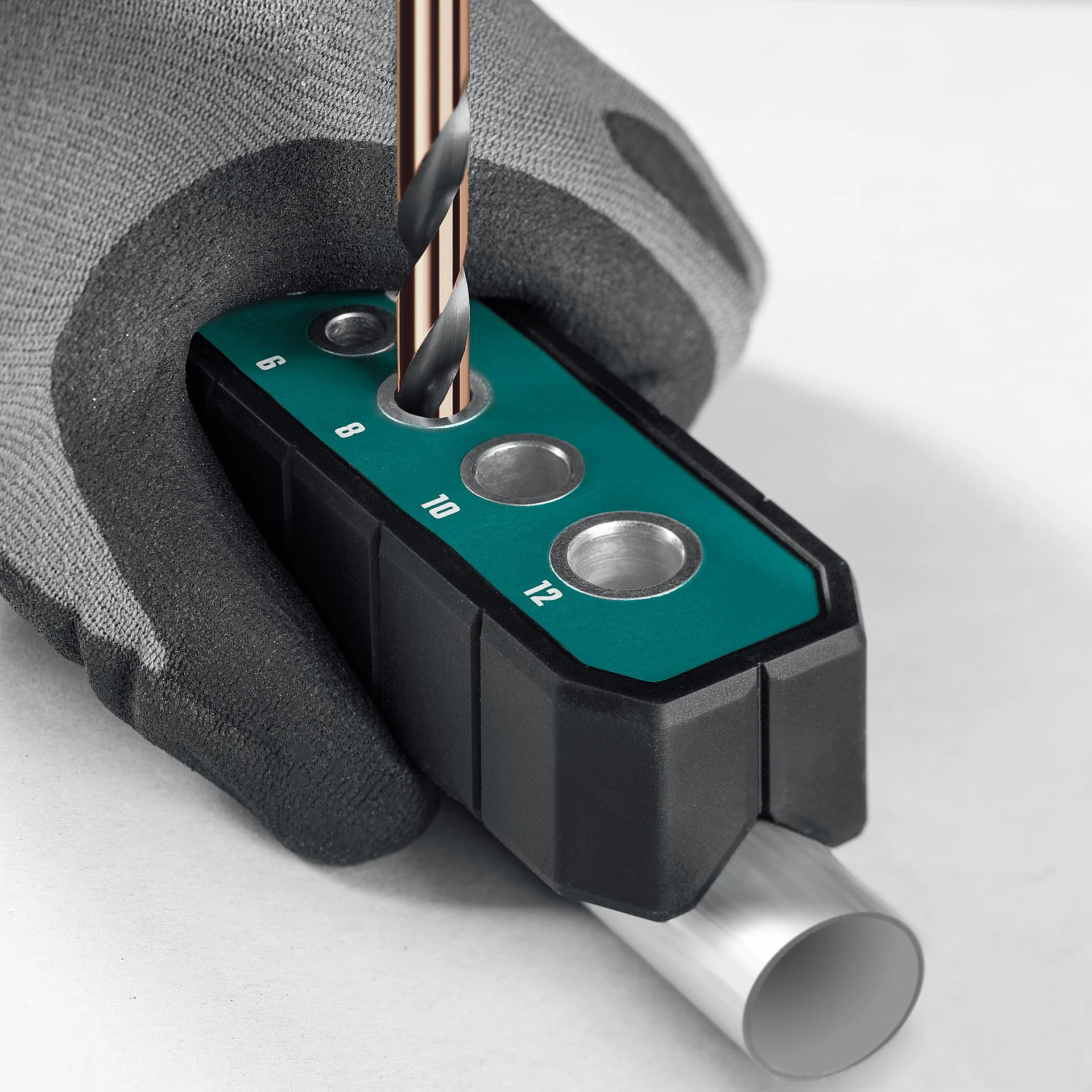 Кондуктор для сверления под углом 45° и 90° KRAFTOOL 30073 Woodsniper 121, 6 отверстий 4 - 12 мм