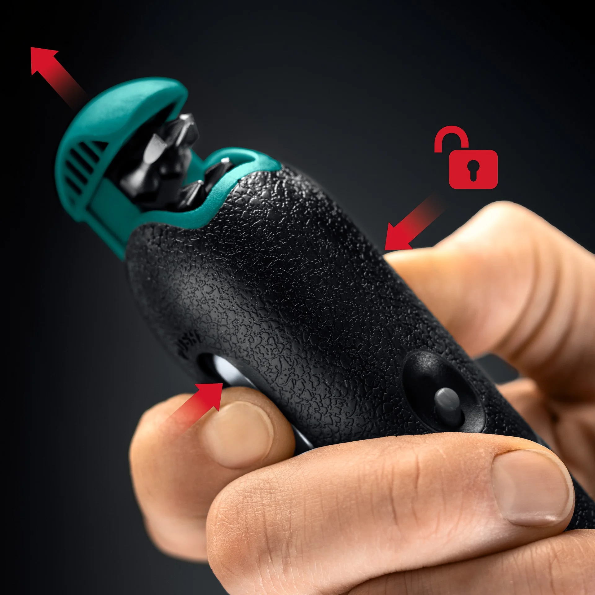 Набор: рычажная реверсивная отвертка с битами KRAFTOOL EXTREM, 6 шт (25899)