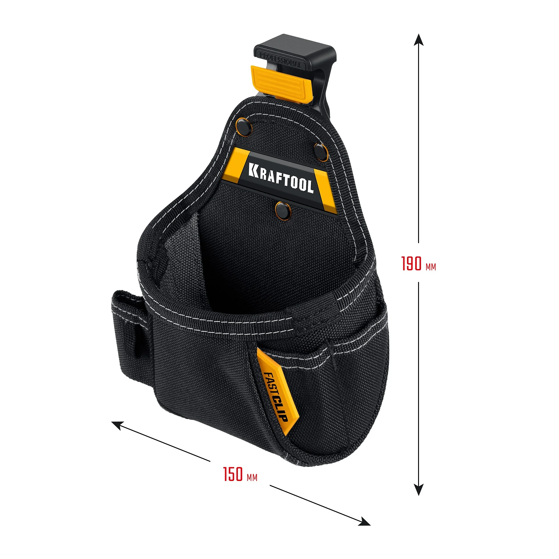 Поясная сумка KRAFTOOL KP-5, с быстросъёмным креплением FastClip, 150 х 190 мм (38778)