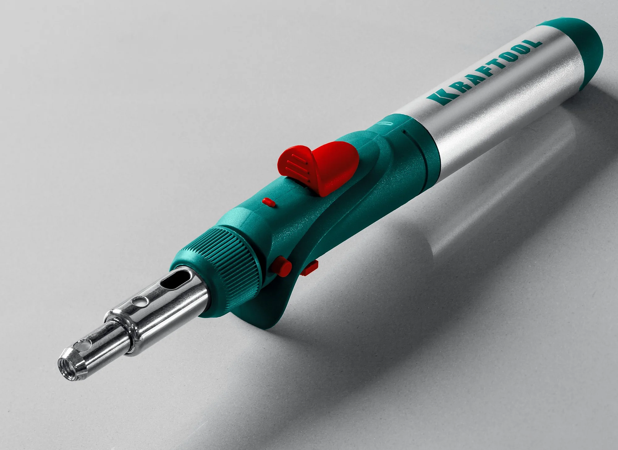 Паяльник газовый KRAFTOOL 120 K, 30 - 120 Вт, 1300°С, горелка, фен, пьезоподжиг, набор 10 в 1 (55503-H10)