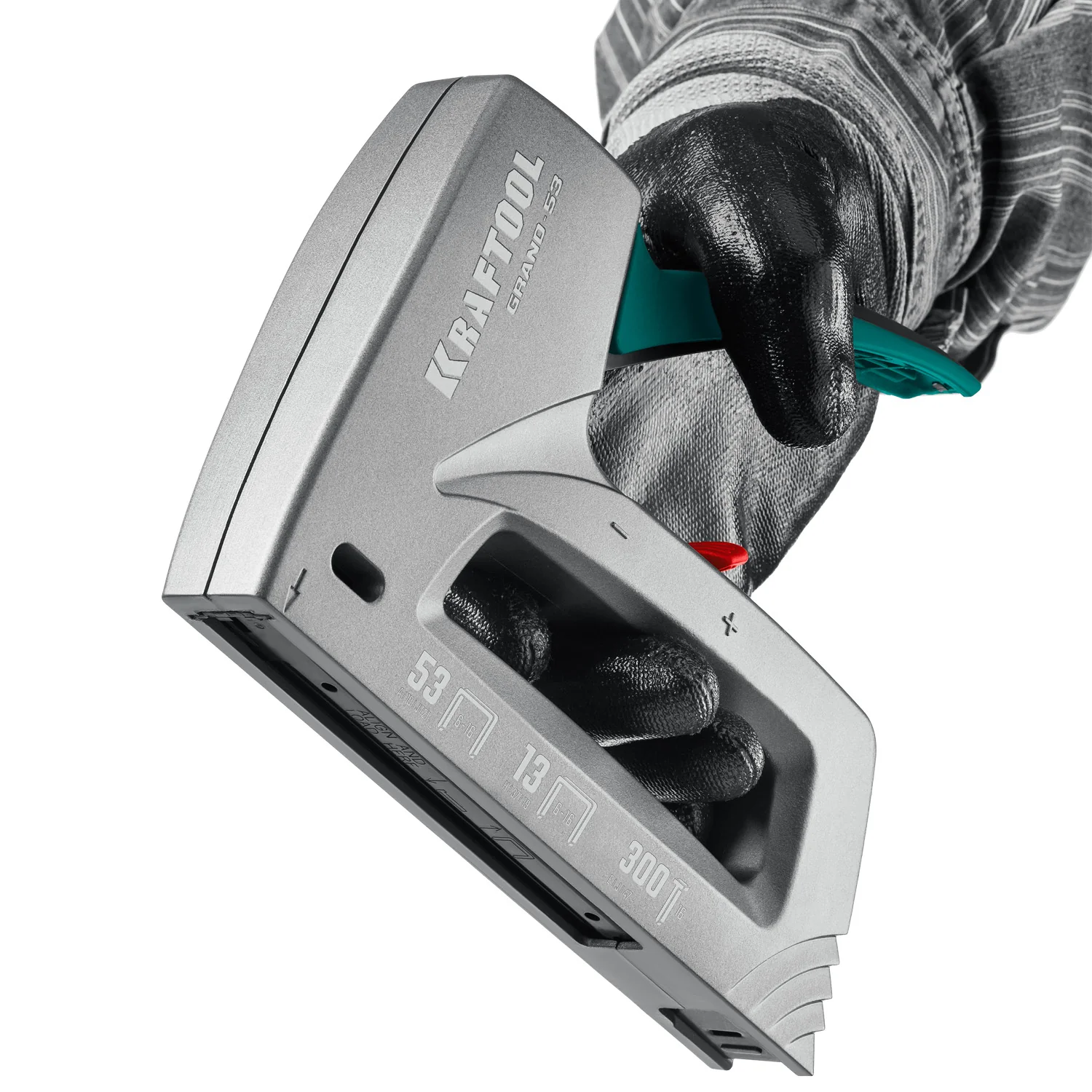 Степлер KRAFTOOL GRAND-53, тип 53 (A/10/JT21) 23GA (6 - 16 мм)/13/300, алюминиевый рессорный (3193)