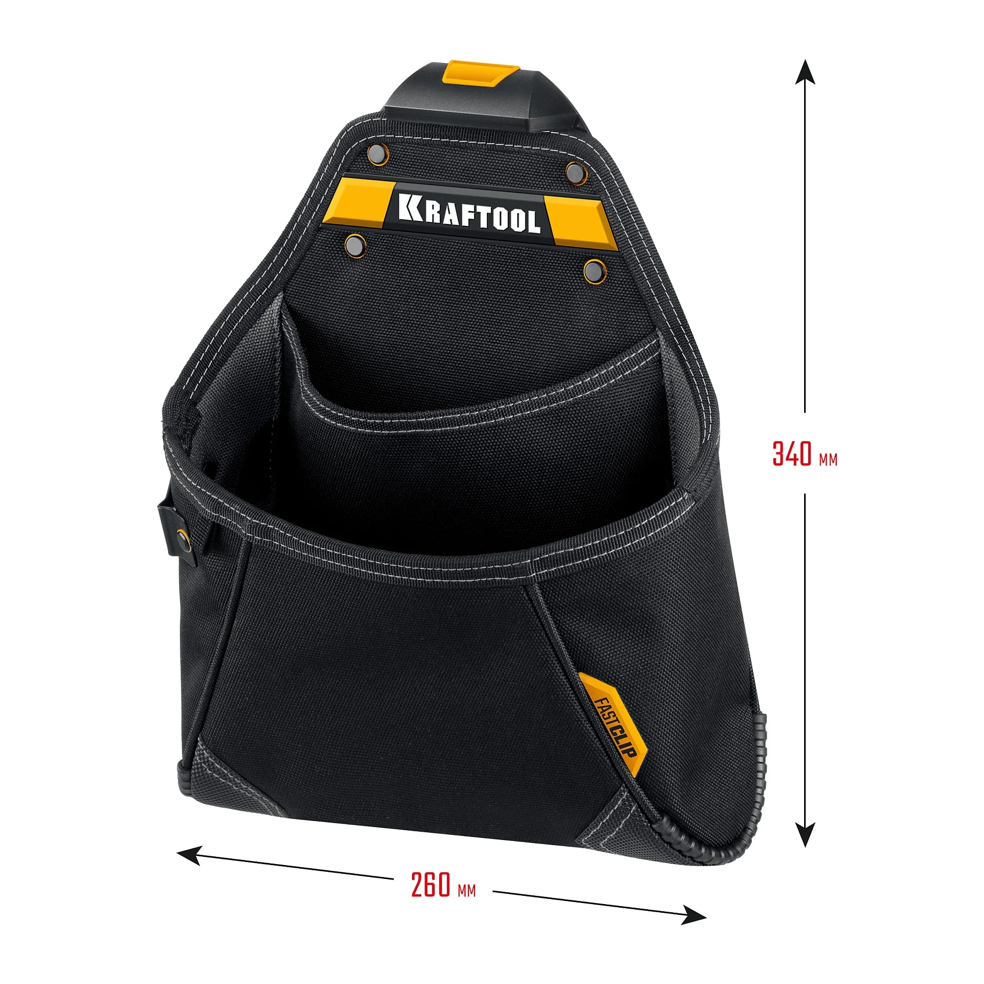Поясная сумка KRAFTOOL KP-12, с быстросъёмным креплением FastClip, 260 х 340 мм (38774) Поясная сумка KRAFTOOL KP-12, с быстросъёмным креплением FastClip, 260 х 340 мм (38774)