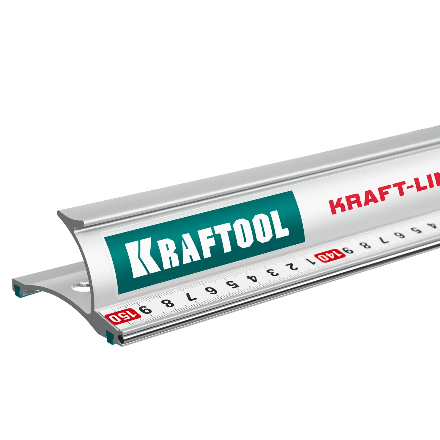 Линейка алюминиевая усиленная KRAFTOOL 1.5 м, со стальной направляющей (34275-150)