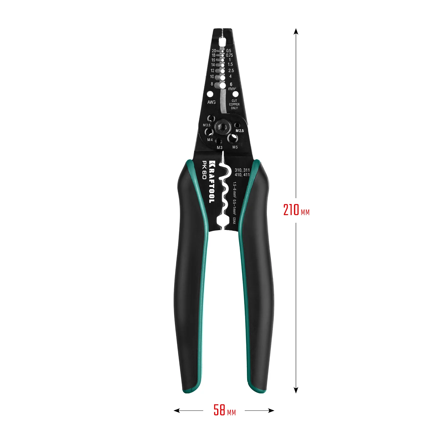 Стриппер многофункциональный KRAFTOOL 0.5 - 6 мм2 (22658)