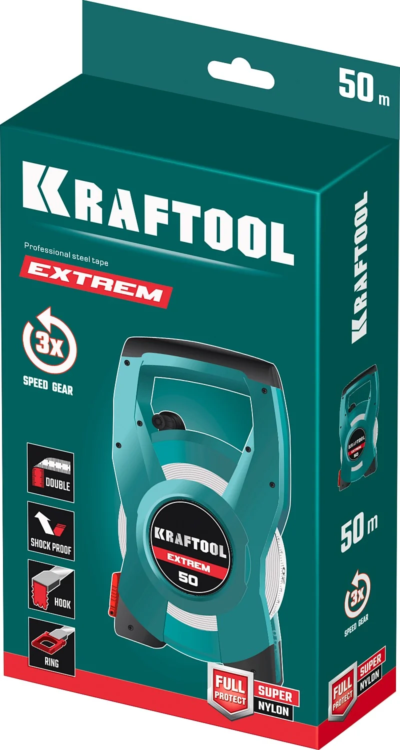 Лента мерная геодезическая стальная KRAFTOOL 50 м (34185-50)