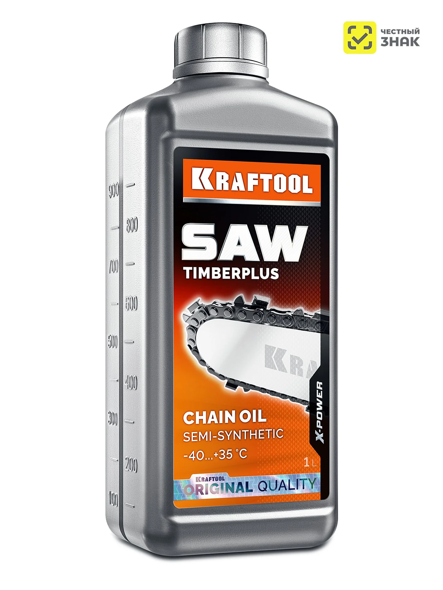 Цепное полусинтетическое масло для бензо и электропил KRAFTOOL TimberPlus, 1 л (41521-1)