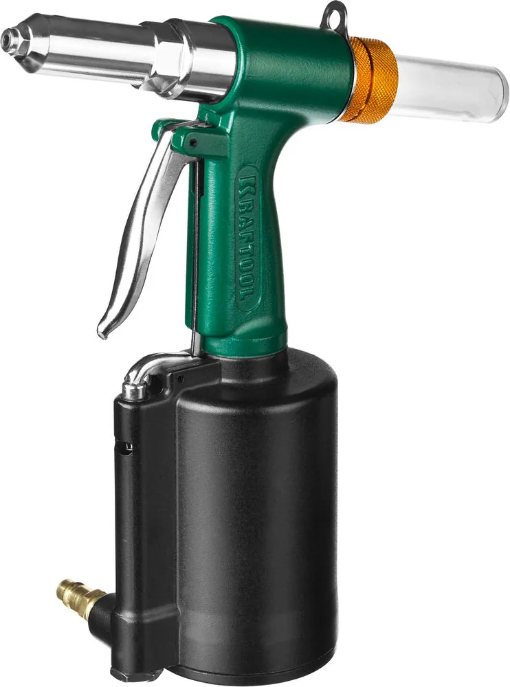 Заклепочник пневматический KRAFTOOL для заклёпок из алюминия, стали, нерж. стали, d=2,4 / 3,2 / 4,0 / 4,8 / 6,4 мм