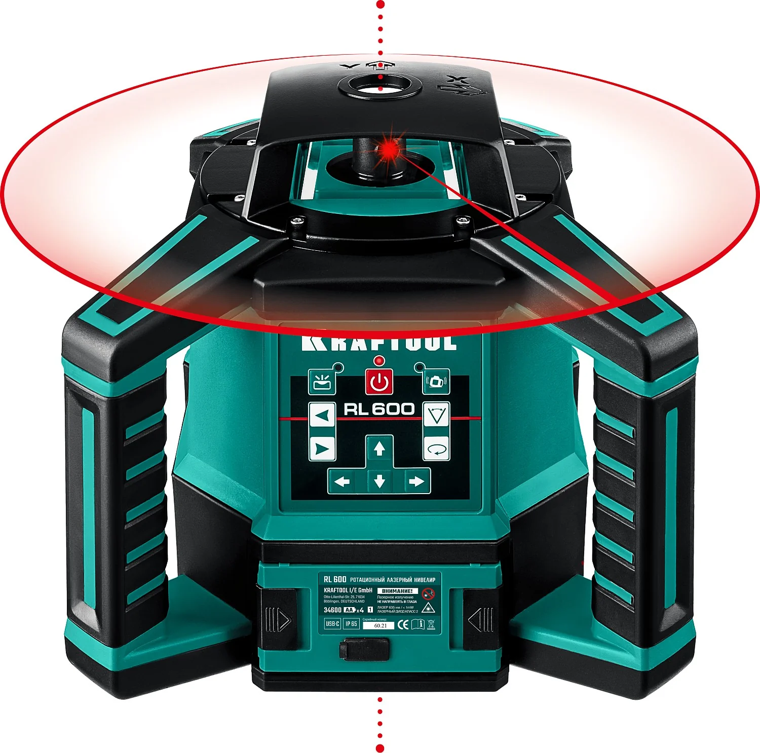 Нивелир ротационный лазерный KRAFTOOL 600 м (34600)