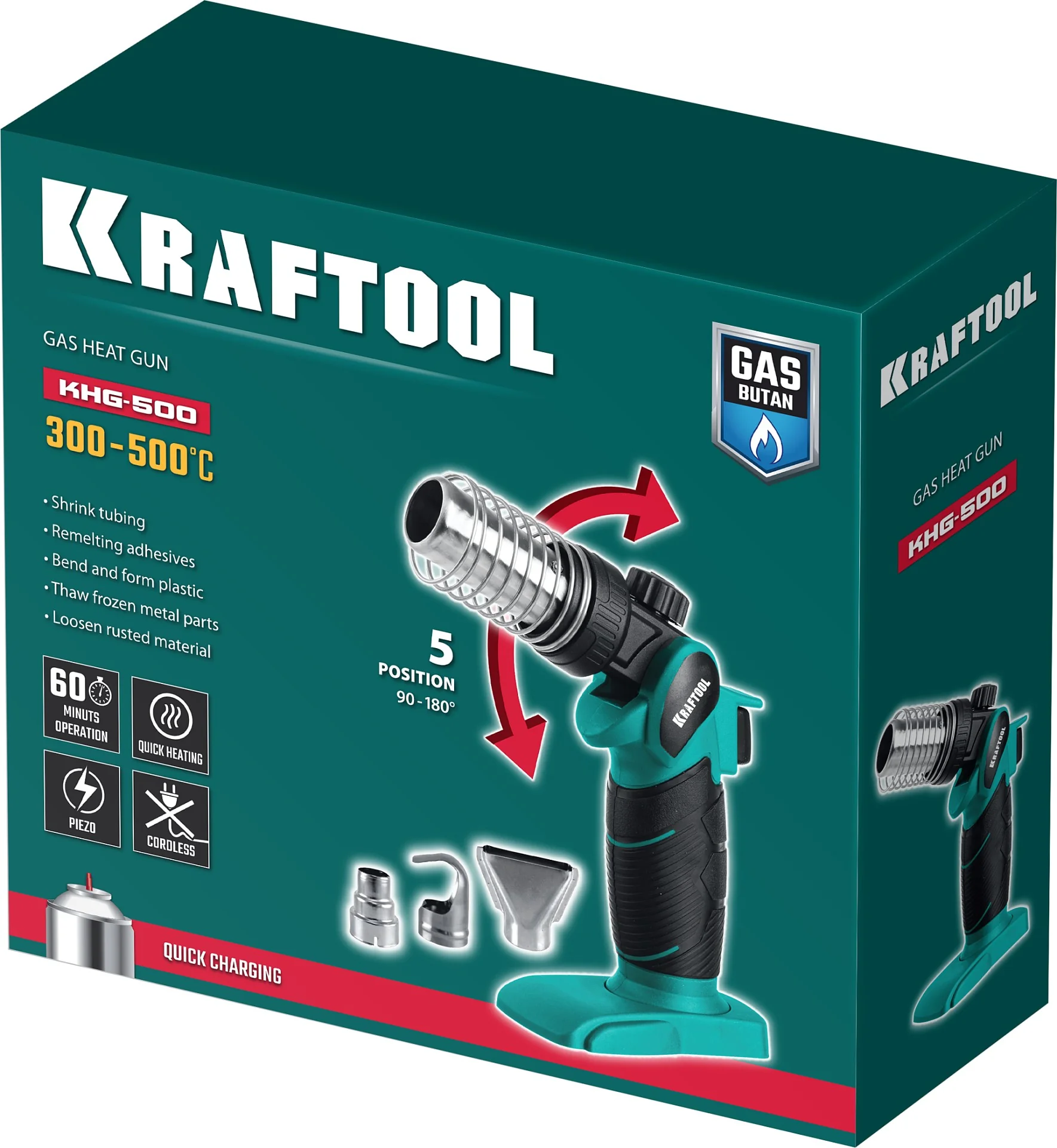 Термофен газовый KRAFTOOL 500°C (55528)