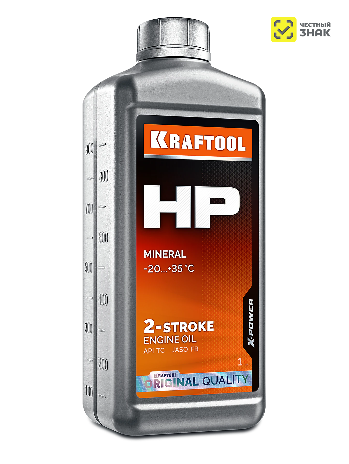 Минеральное масло для 2-тактных двигателей KRAFTOOL 41500-1 HP, 1 л