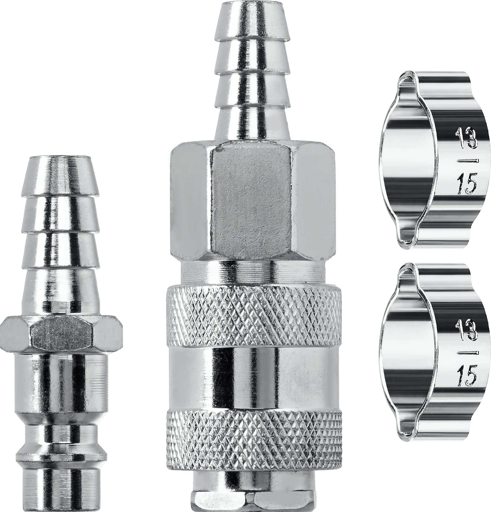 Набор KRAFTOOL 06599-06-H (штуцер ″елочка″, 6 мм - рапид муфта) + (рапид штуцер-штуцер ″елочка″, 6 мм) + (обжимные 