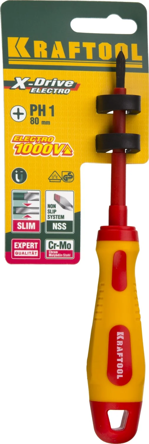 Отвертка высоковольтная KRAFTOOL PH1 х 80 мм (250084-1-080)