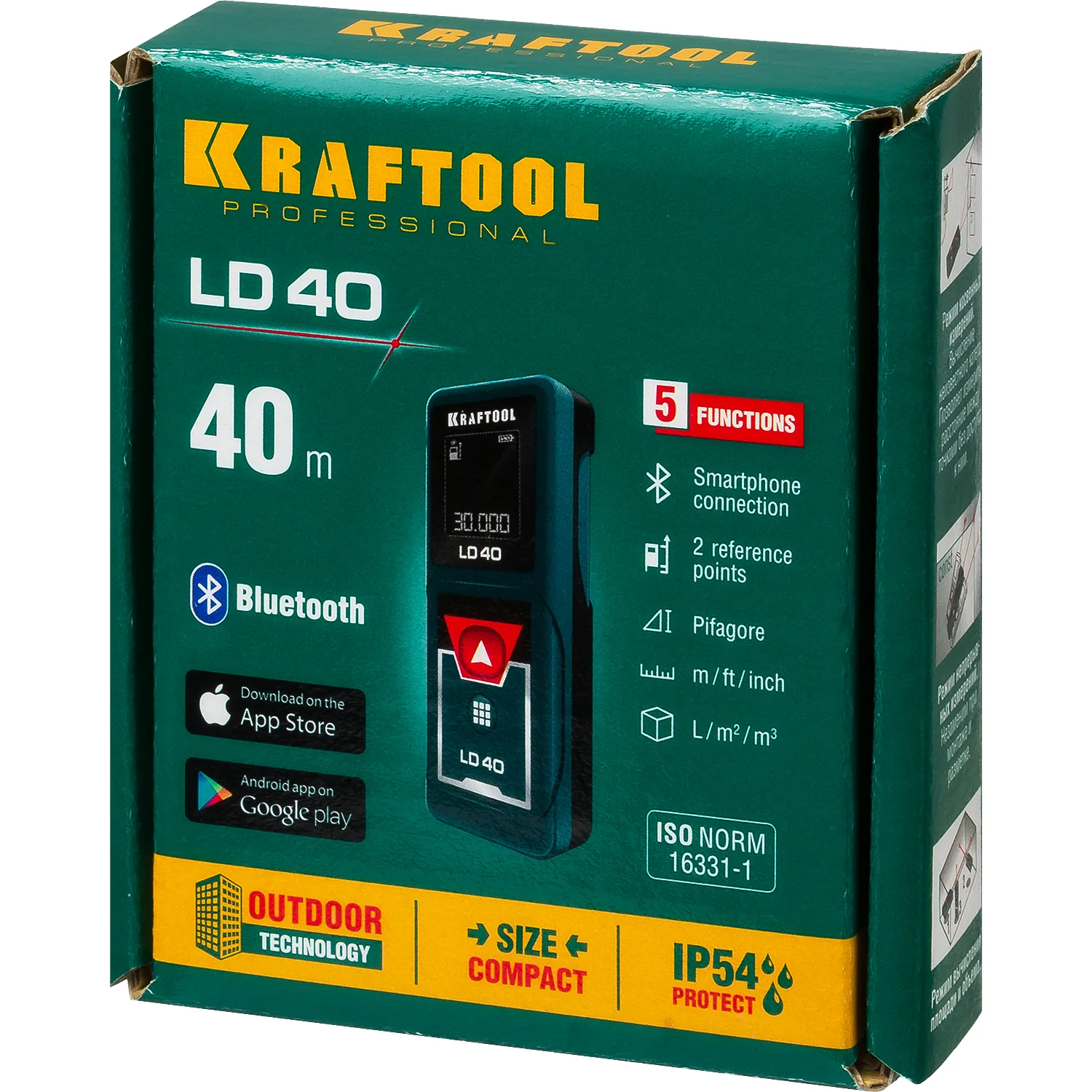 Дальномер лазерный KRAFTOOL 5 см - 40 м (34763)