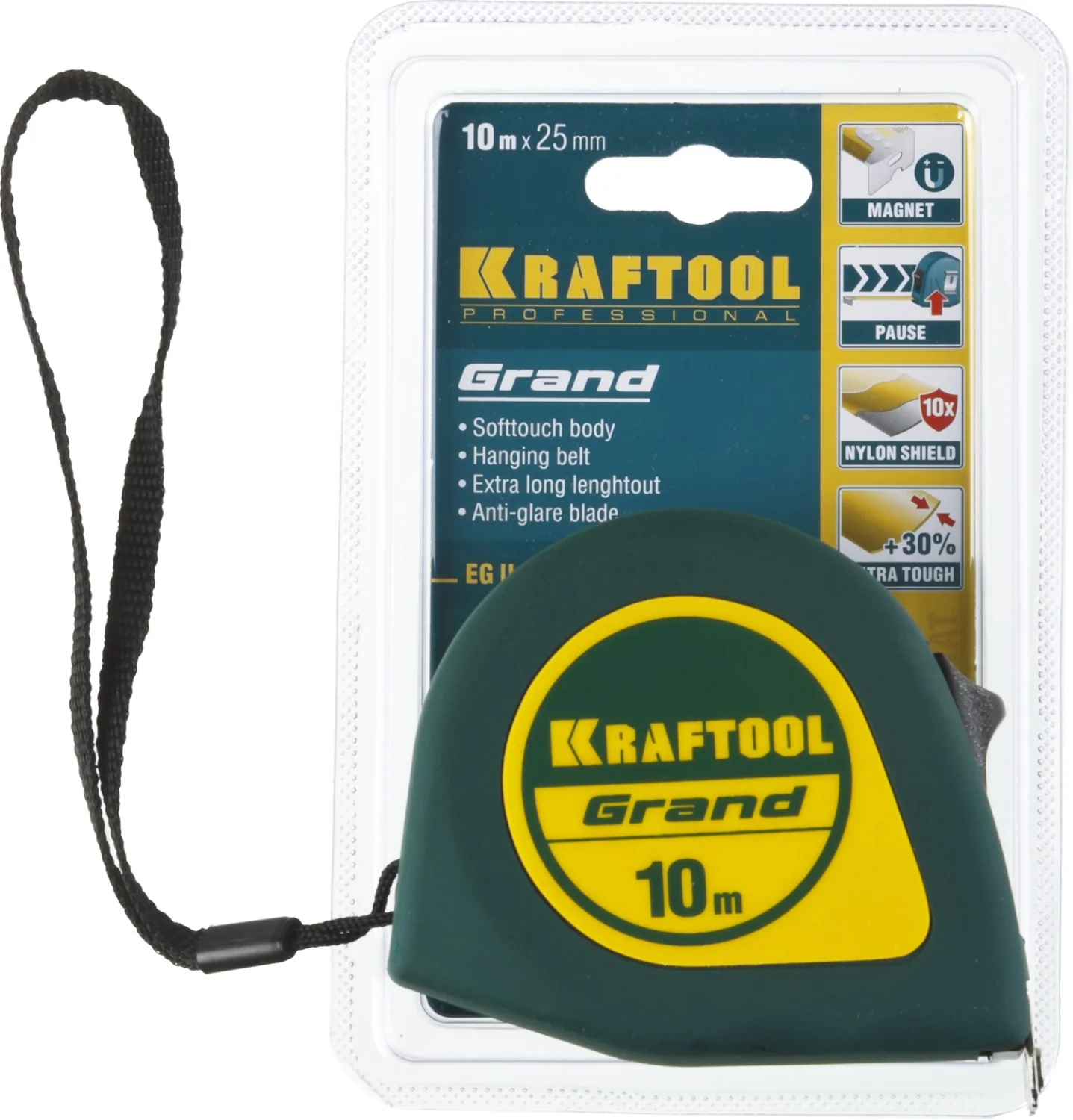Рулетка KRAFTOOL 10 м х 25 мм (34022-10-25)