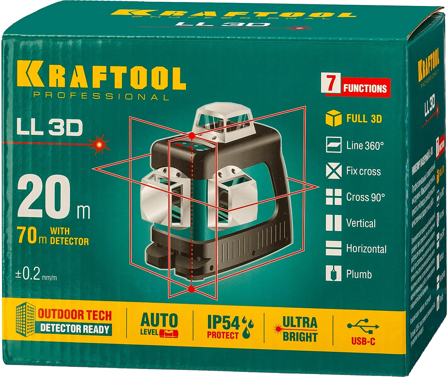 Нивелир лазерный KRAFTOOL 3D (34640)