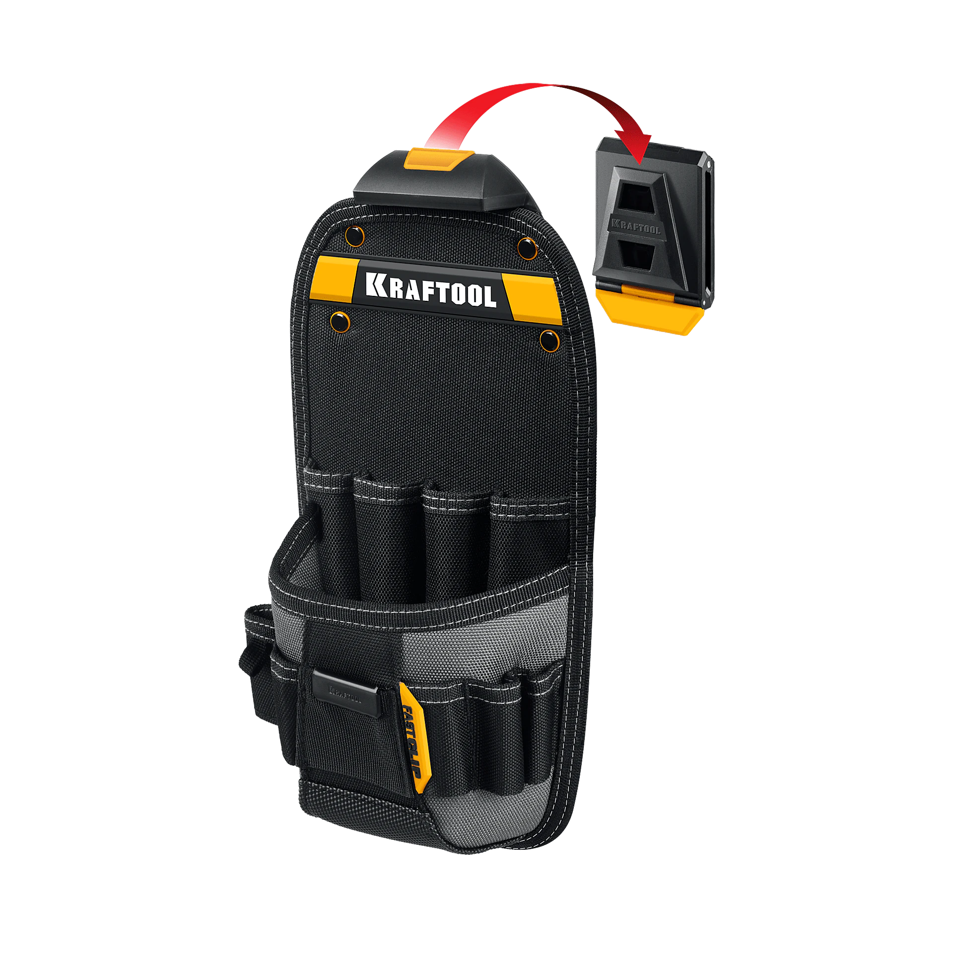 Поясная сумка KRAFTOOL KP-11, с быстросъёмным креплением FastClip, 170 х 360 мм (38777) Поясная сумка KRAFTOOL KP-11, с быстросъёмным креплением FastClip, 170 х 360 мм (38777)