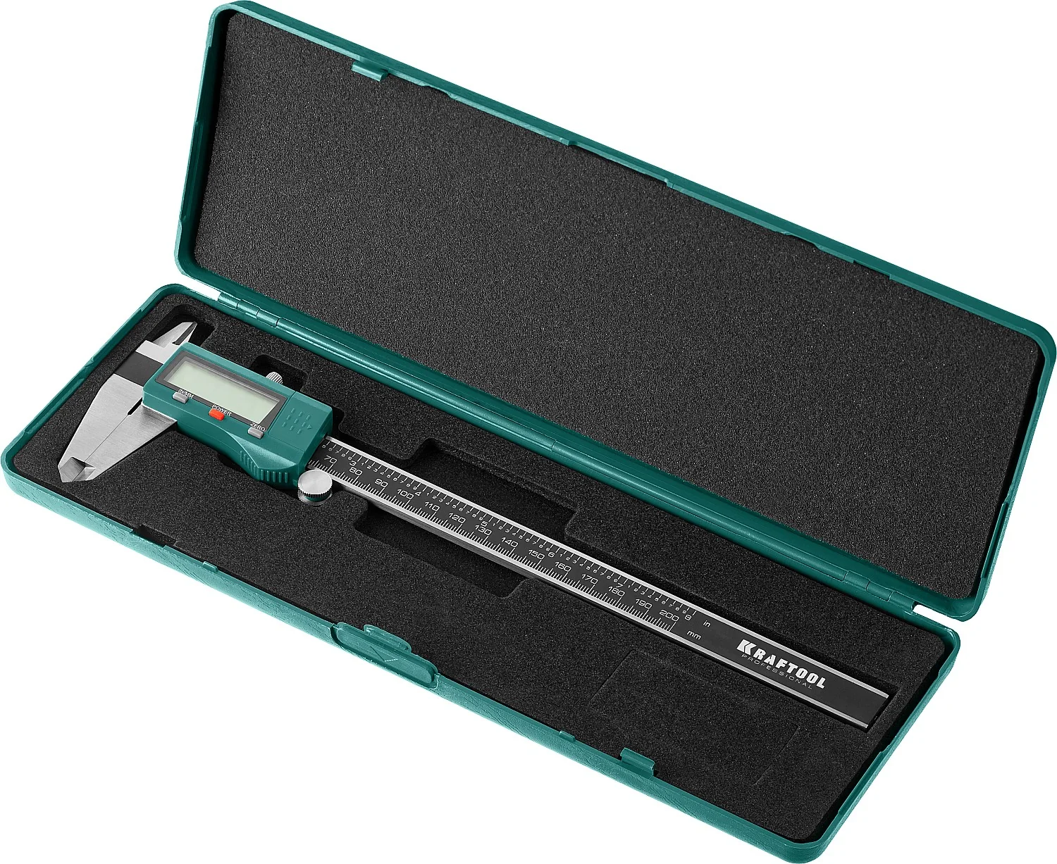 Штангенциркуль электронный металлический KRAFTOOL 200 мм, высокоточный (34460-200)