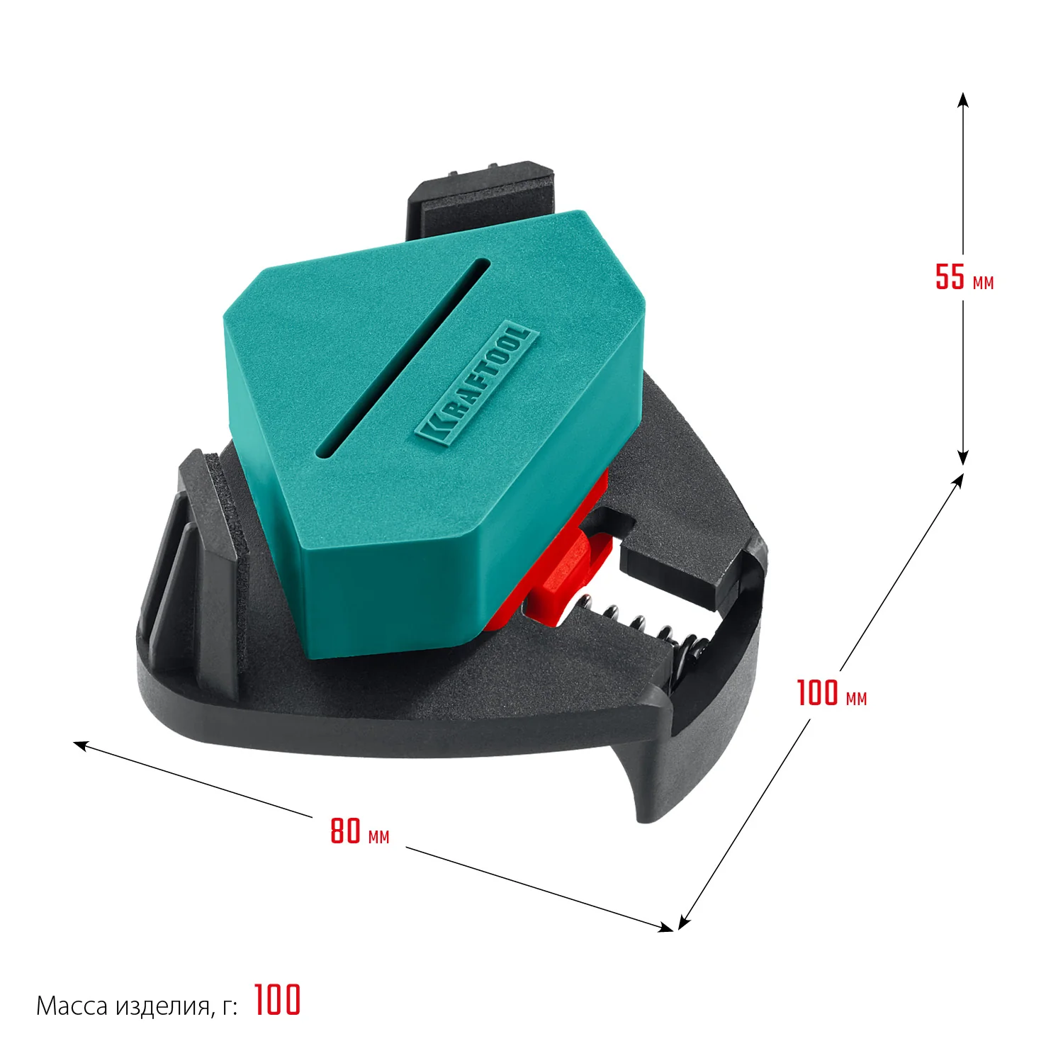 Пружинный угловой зажим KRAFTOOL CCS, два диапазона зажима 10 - 22/22 - 40 мм, 2 шт (32205)
