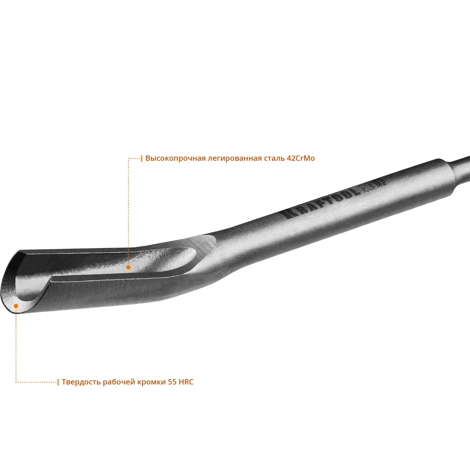 Зубило-штробер полукруглое KRAFTOOL 29328-22-250 ALLIGATOR, 22 х 250 мм, SDS-plus