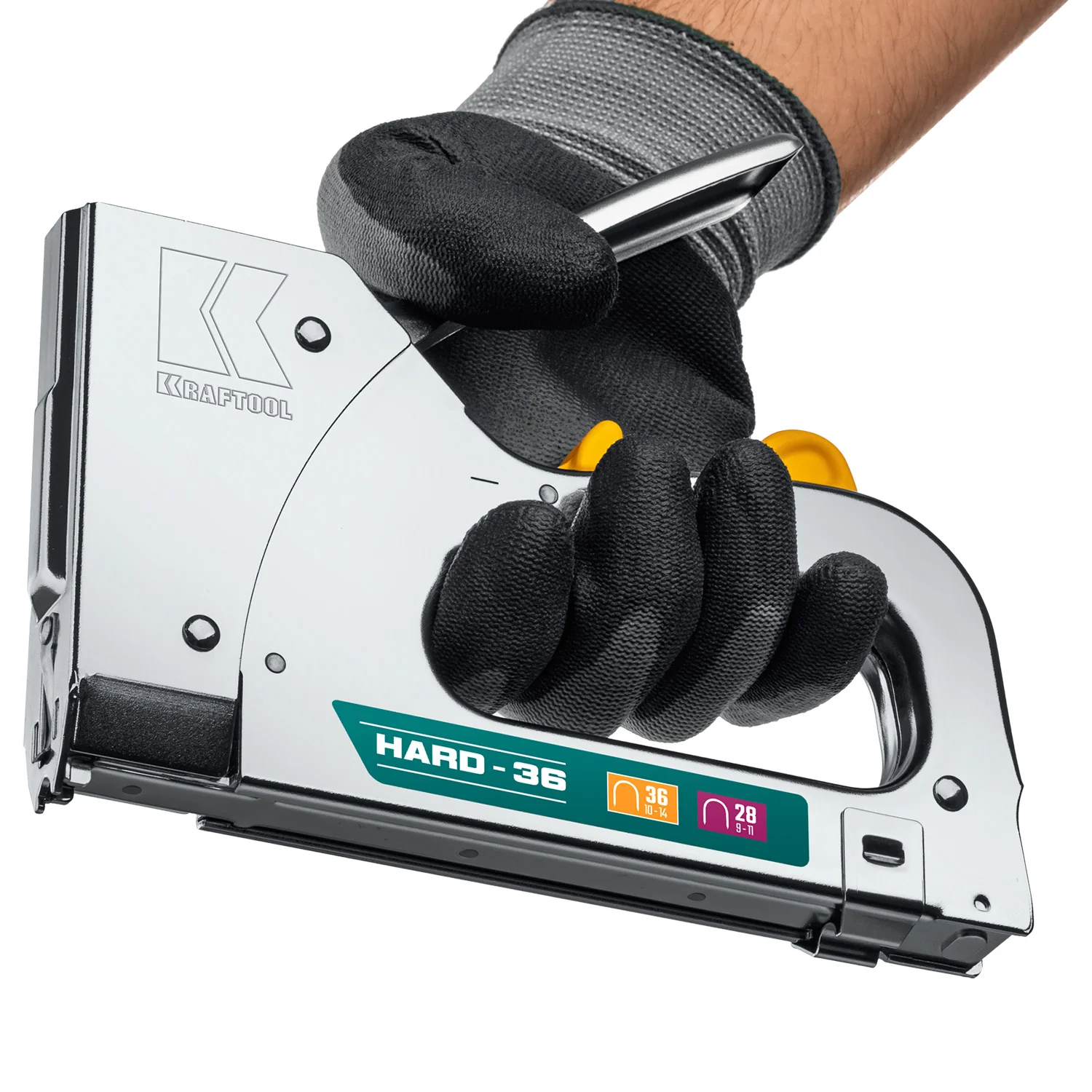 Степлер KRAFTOOL EXTREM 36, тип 36 (L) калибр 20GA (10 - 14 мм)/28, кабельный рессорный (3186)