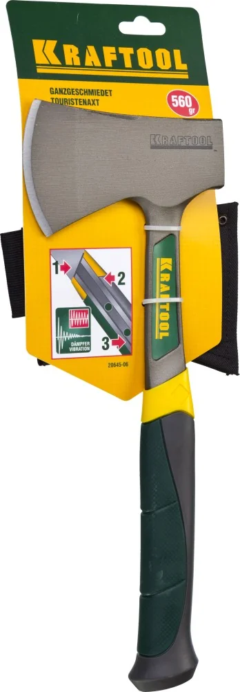 Туристический цельнокованый топор KRAFTOOL Extrem, 600/850 г, 340 мм (20645-06)