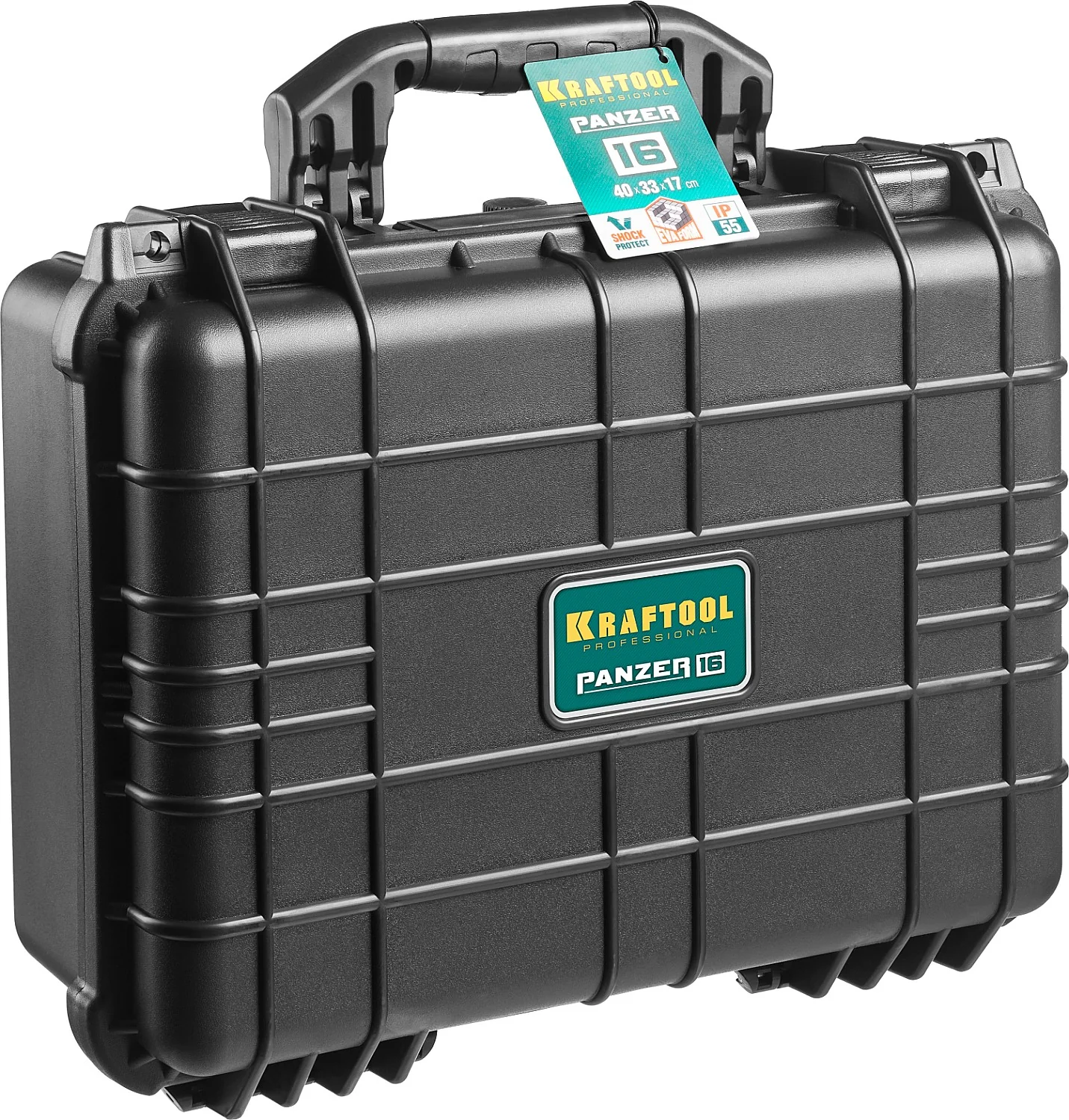 Ящик KRAFTOOL PANZER-16, 400 х 330 х 170 мм, (16″), IP55, ударопрочный пластиковый (38251-16) Ящик KRAFTOOL PANZER-16, 400 х 330 х 170 мм, (16″), IP55, ударопрочный пластиковый (38251-16)