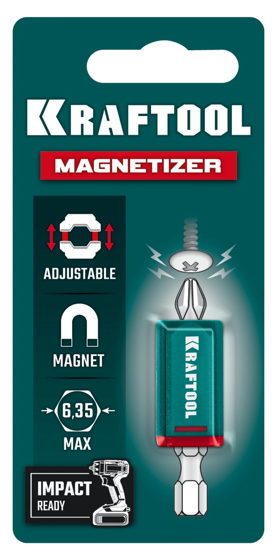Магнитный держатель KRAFTOOL MAGNETIZER, для крепежа (26777)