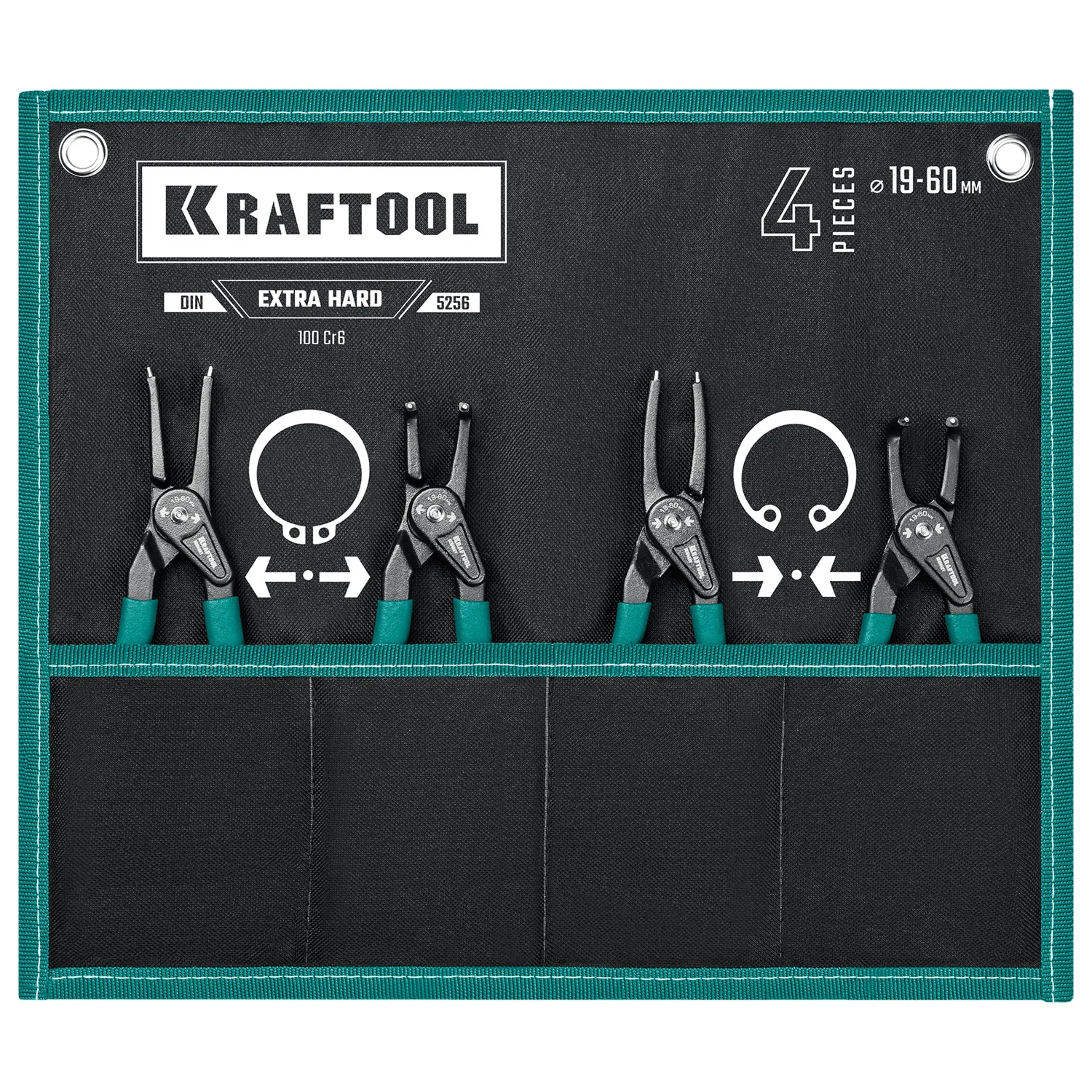 Съемник стопорных колец KRAFTOOL 4 шт, 180 мм (22812-H4)