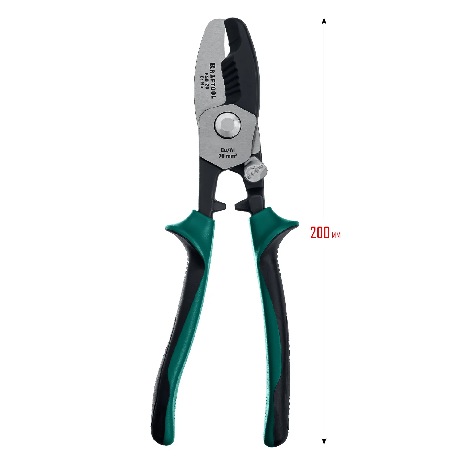 Кабелерез KRAFTOOL d 20мм, 200мм, с двойными режущими кромками (23332-20)