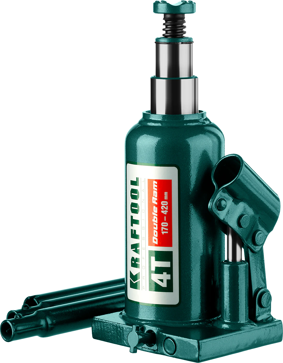 Домкрат бутылочный двухштоковый KRAFTOOL 6 т, 170 - 420 мм, с увеличенным подъемом (43463-6)