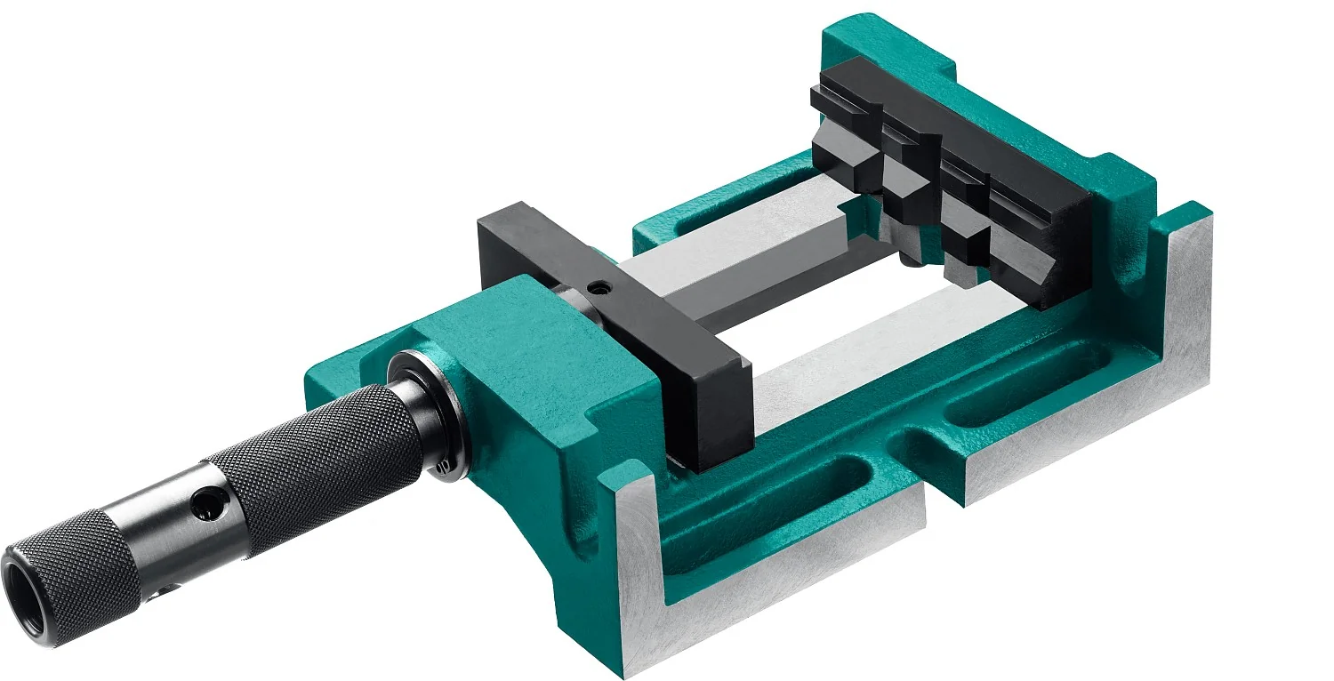 Трехсторонние, станочные сверлильные тиски KRAFTOOL 100 мм (32716-100)
