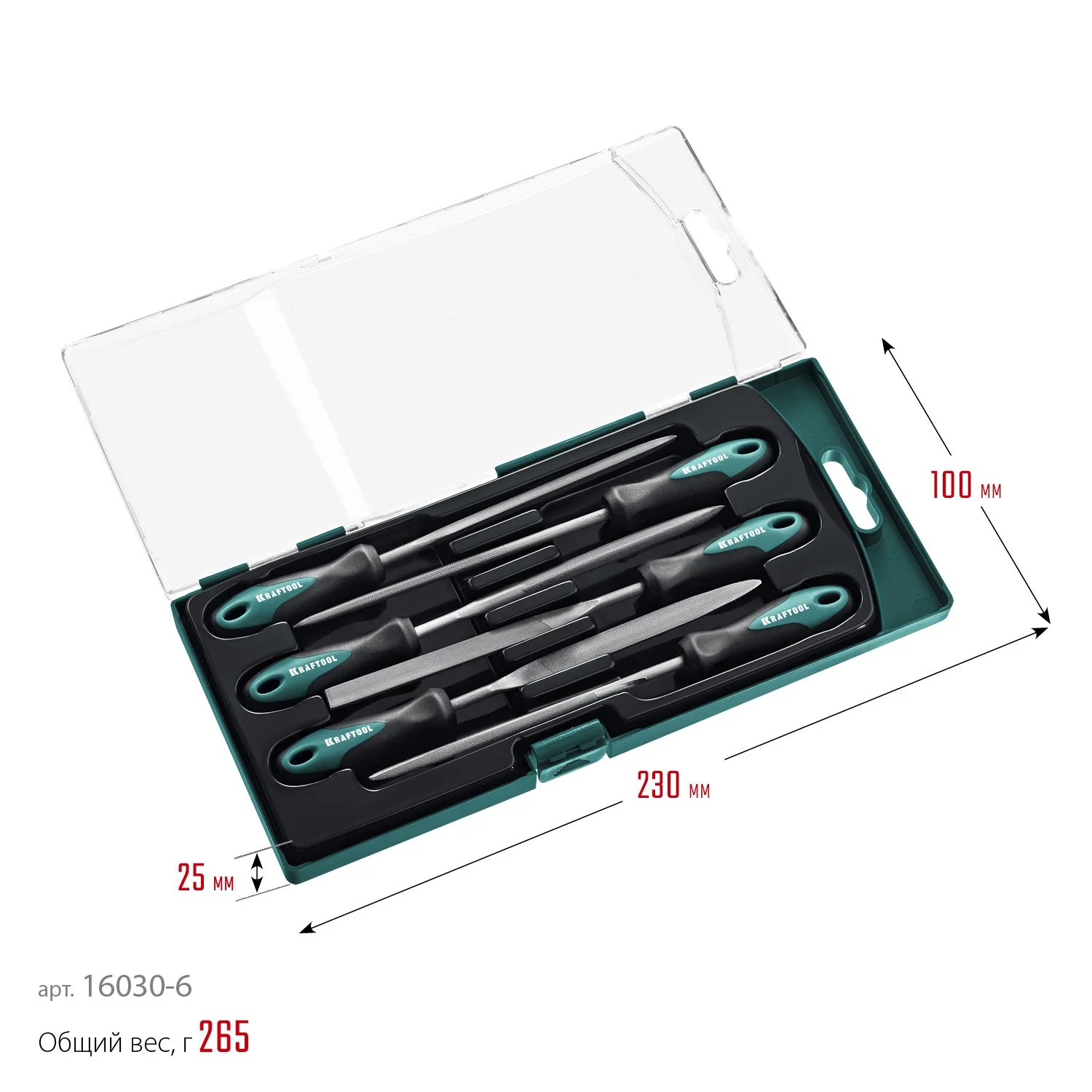 Набор надфилей KRAFTOOL 6 шт, 160 мм (16030-6)