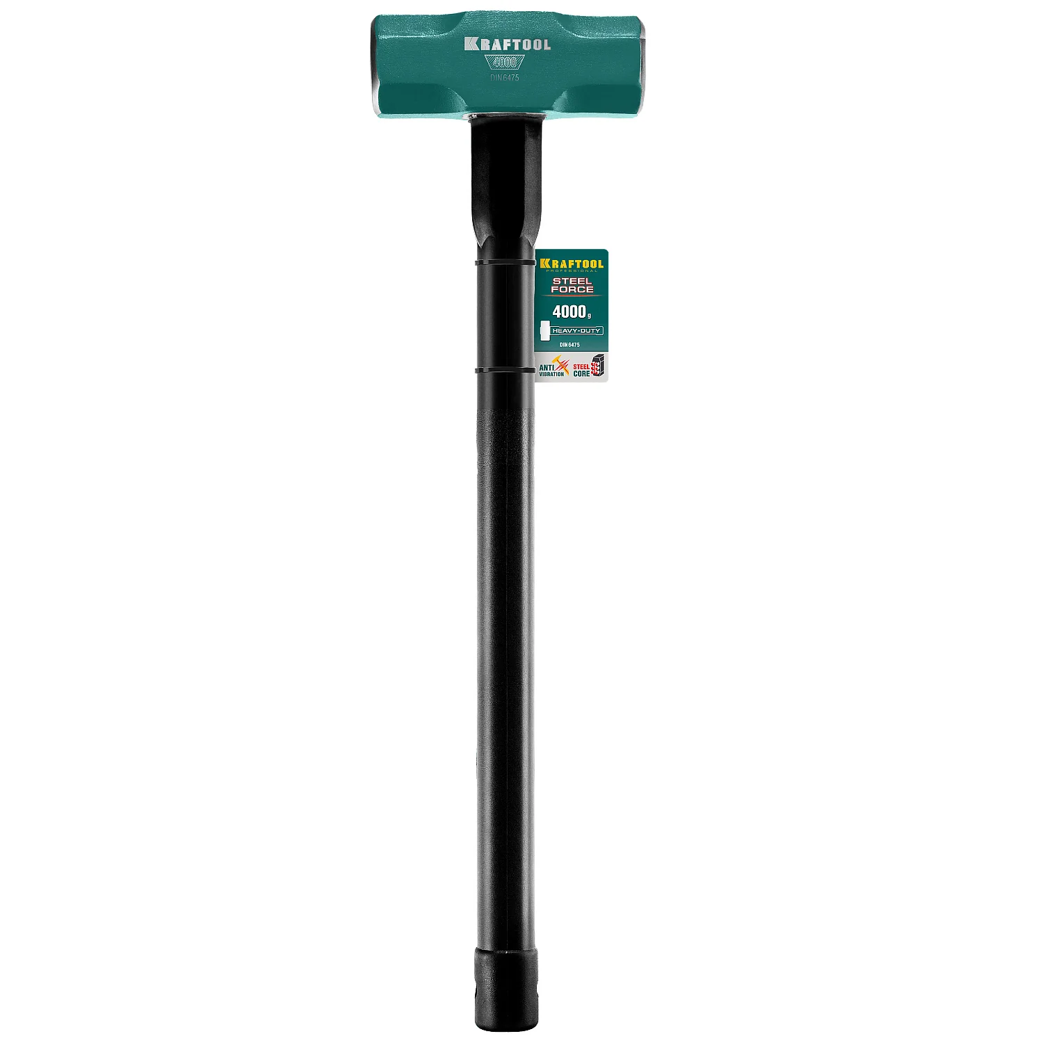 Кувалда со стальной удлинённой обрезиненной рукояткой KRAFTOOL Steel FORCE, 4 кг (2009-4)