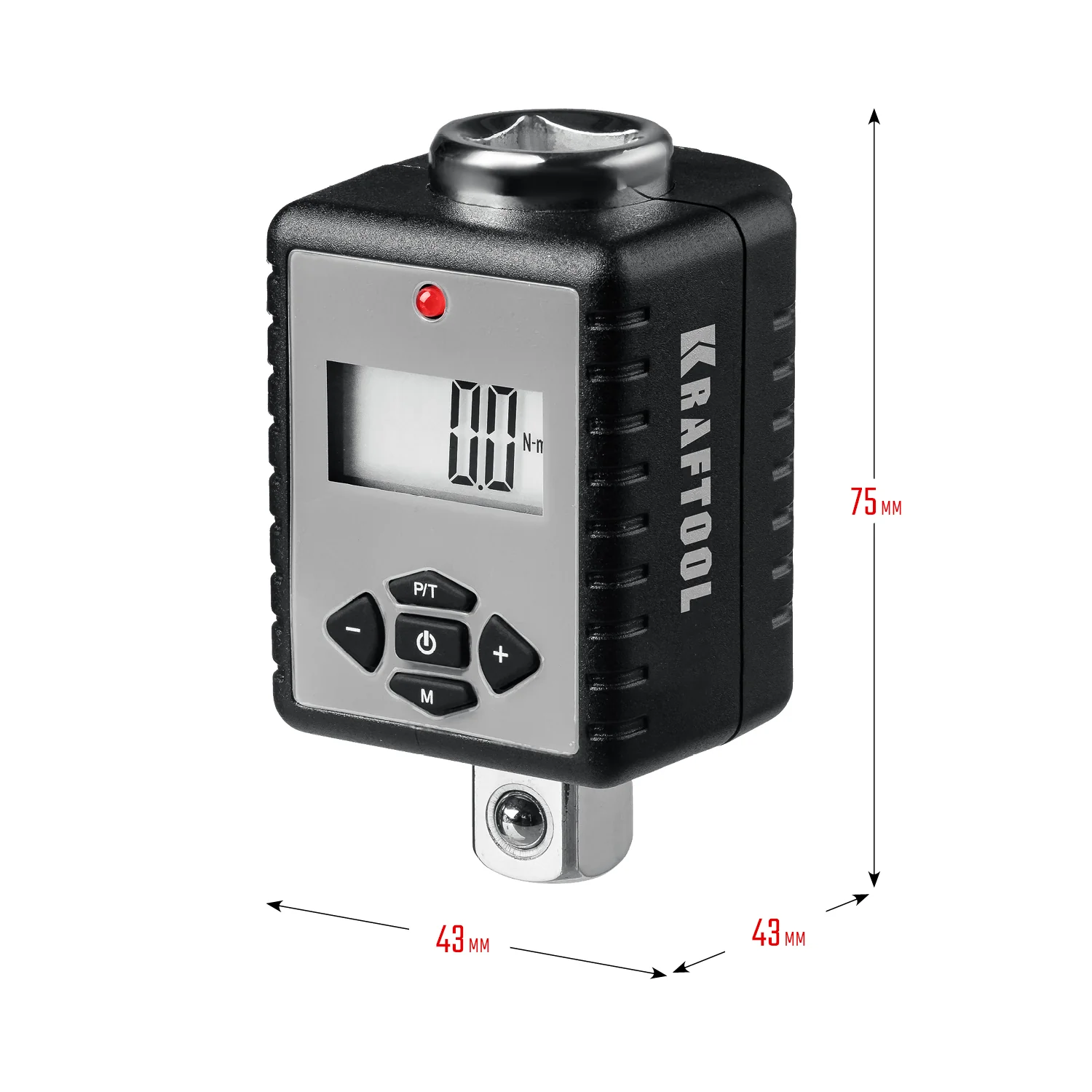 Адаптер динамометрический KRAFTOOL 1/2″, 40 - 200 Н·м, с переходниками (64044-200)