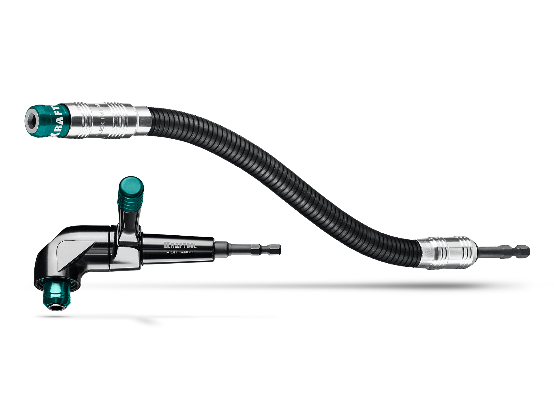 Набор: угловая ударная насадка + гибкий ударный адаптер KRAFTOOL RIGHT ANGLE SET, 2 шт, 140 мм, 425 мм (26778)
