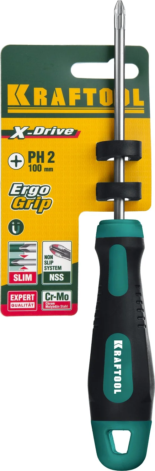 Отвертка KRAFTOOL Х-Drive, PH2 x 100 (250072-2-100)