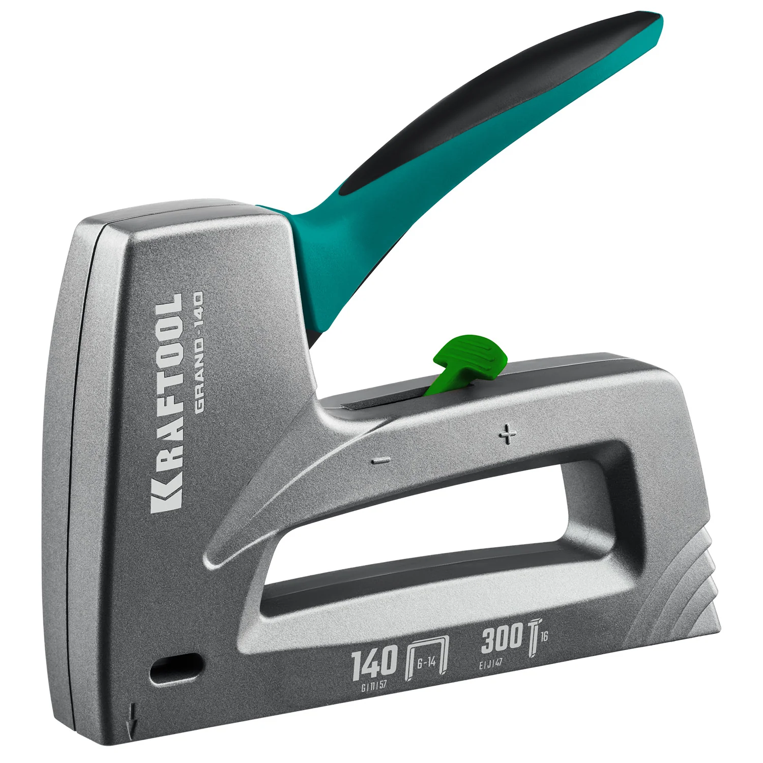 Степлер KRAFTOOL GRAND-140, тип 140 (G/11/57) 20GA (6 - 14 мм)/300 (16), алюминиевый рессорный (3194)