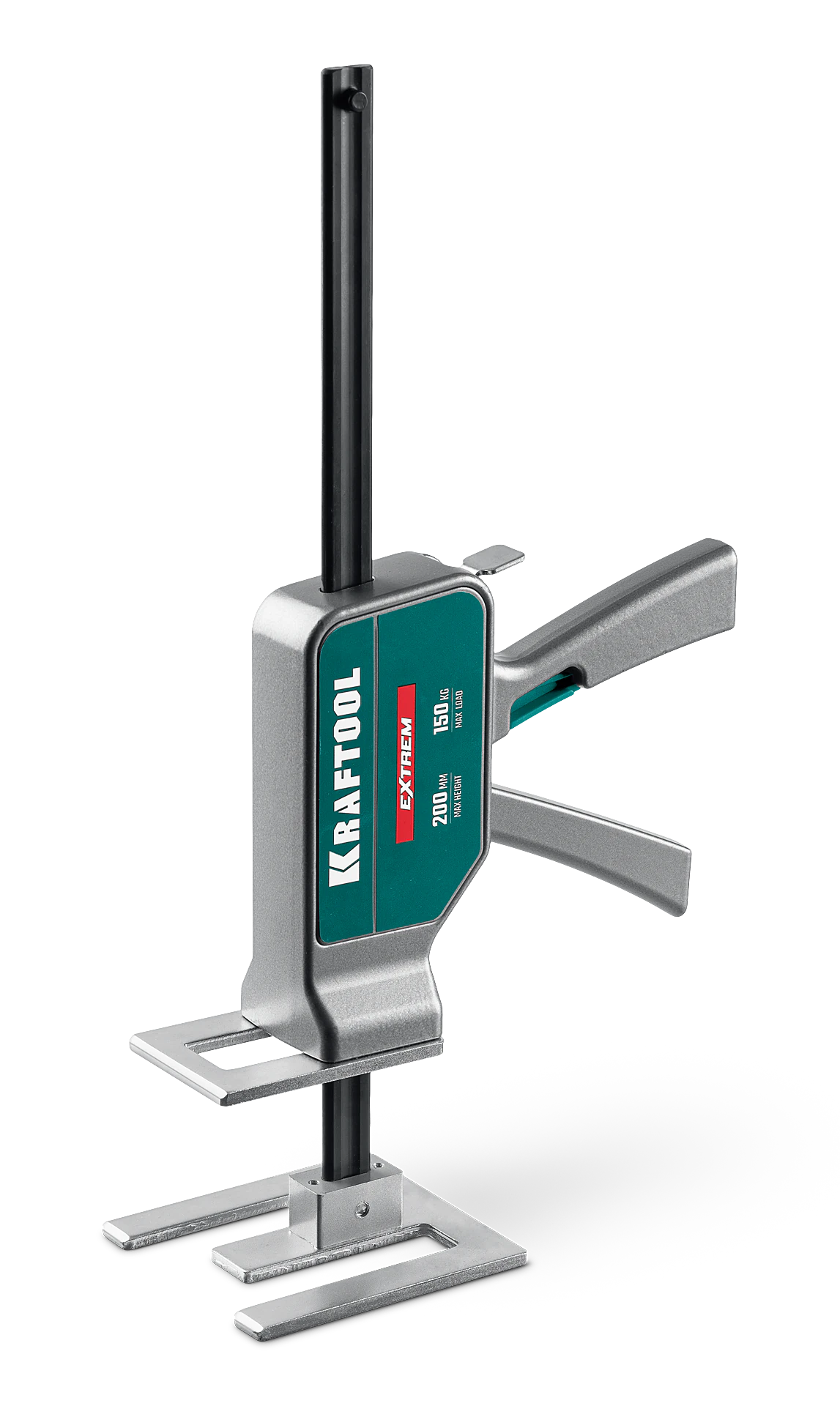 Подъемник универсальный KRAFTOOL 150 кг, 200 мм подъем, усиленный алюминиевый корпус, закаленная стальная рейка (33263)