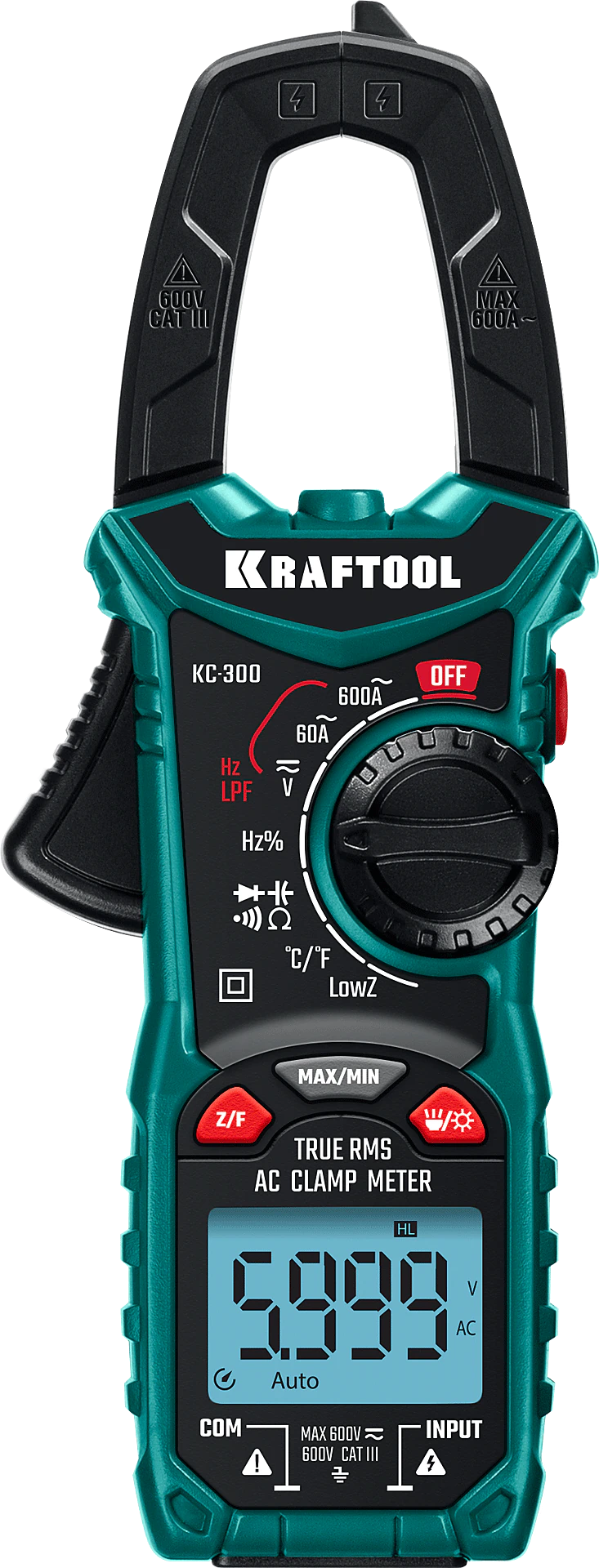 Токовые клещи цифровые KRAFTOOL 300 (59832)