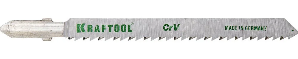 Полотна для лобзика KRAFTOOL 159511-2.5 T101B, EU-хвост., по дереву, шаг 2.5 мм, 75 мм, 2 шт