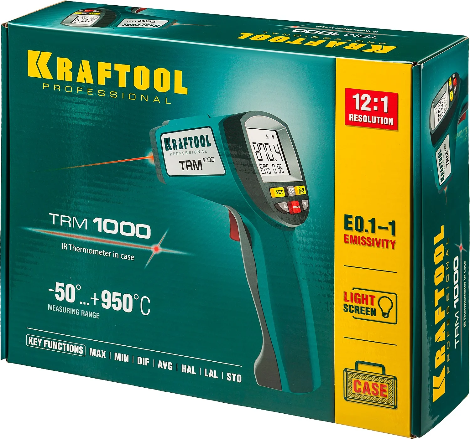 Пирометр инфракрасный KRAFTOOL -50° +950°С (45703-950)